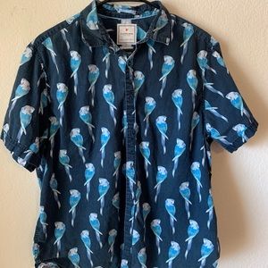 Cactus Man printed button down shirt